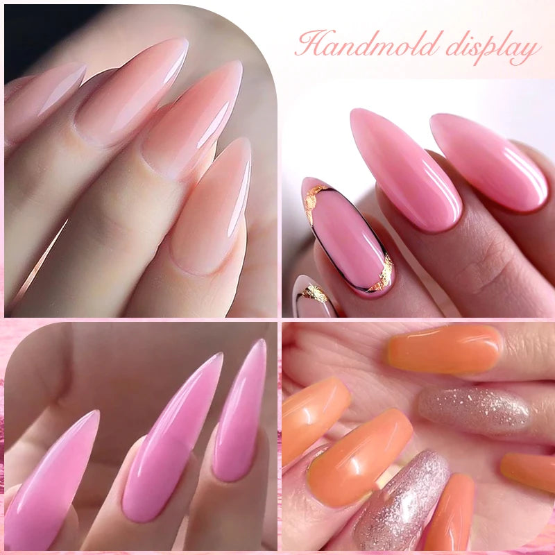 MTSSII 7ml Quick Extension Nail Polish Jelly Transparent Nude Pink Red Hard Gel  Quick Building Nail Art Gel Varnish For Nails
﻿