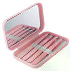 4 Pcs Stainless Steel Eyebrow Clip Tweezers Set Eyebrow Tweezers Eyebrow Trimming Set Beauty And Grooming Tools With Mirror Case