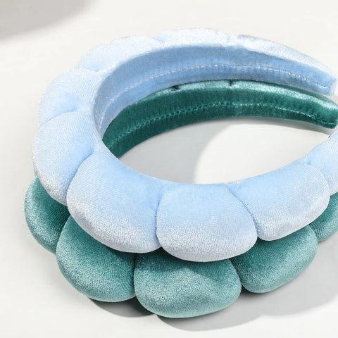 1 Pcs Spa Headband for Washing Face,No-slip Leopard Sponge Makeup Skincare Hair Band for Women Girl Puffy Padded Headwear