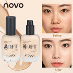Hyaluronic Acid Liquid Foundation BB Cream-Matte Finish,Long-Lasting,  Hydrating, Oil Control, Waterproof, Covers  Blemishes