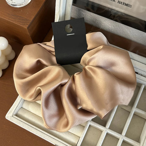 Korean Fashion Big Scrunchies For Girls Pink White Hairties For Bun Hairstyle Hair Bands Hair Accessories For Women Headwear