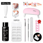 Mtssii 17PCS/Set 20ml Nail Extension Gel Set Builder UV Gel for Nails With 6W UV LED Lamp Nail Extension Tools Kit For Beginner