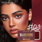 PECOLOVERS Waterproof Blush Cream - Long-Lasting, High Pigmentation for All Skin Tones, Natural Cheek & Face Rouge