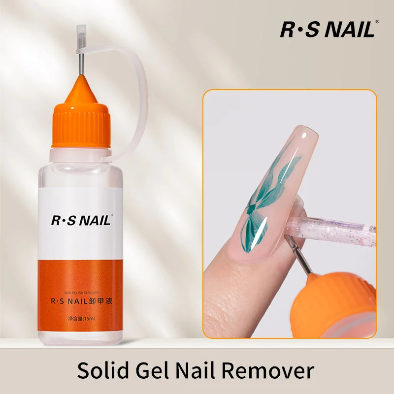 RSNAIL 15ml Syringe Nail Remover Quick&Easy to Use for Press-On Nails, Fake Nails Can't Remove Gel-Base Glue Or Gel Nail Polish