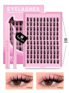 GROINNEYA Cluster Lashes Kit Manga Lashes Natural Eyelash extension Cluster Natural Volume Individual Lashes Mixed Tray Lashes