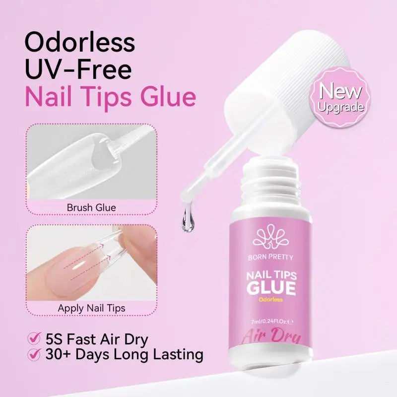 BORN PRETTY 30ml Pinpoint Nail Glue Remover Gel Polish For Press On Nail Quick Dry Gentle Easy To Soften Nail Tips Remover Tool