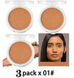 3 Pack Set Wheat Bronzing Powder For Dark Tone, Matte Finish, Sweatproof & Oil Control Powder, Concealer Contouring Foundation