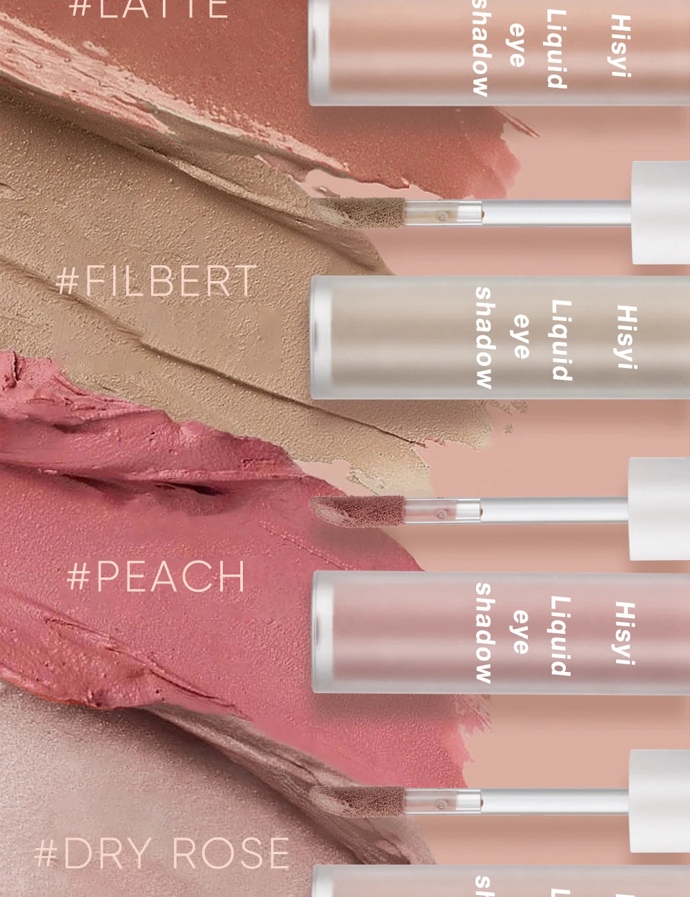 Single-Color Eyeshadow Liquid - Matte, Velvety, Enhances Complexion, Low Saturation, Blendable, Soft Matte Finish, Easy to Apply