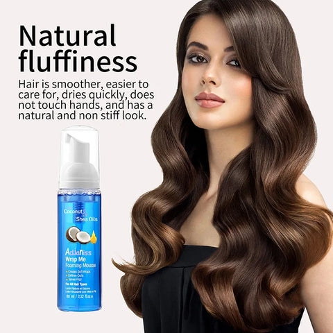 Coconut Oil and Shea Wrap Me Foaming Curl Mousse Creates Soft Wraps Hair Mousse for Curly Hair Defines Curls For All Hair Types