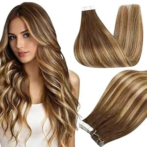 Full Shine Tape In 100% Remy Human Hair Straight Double Sided Blonde Comfortable Silky Natural Tape ins For Women