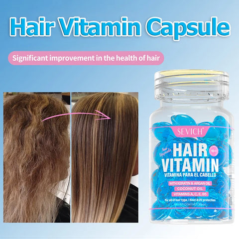 Hair Vitamin Capsule Keratin Oil Repair Damaged Hair Hair Soft Essence Shiny Deep Moisturizer Frizzy Dry Scalp Hair Care Capsule