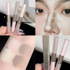 Double Head Face Contouring Stick 2 in 1 High Gloss Grey Brown Matte Nose Shadow Cream Brighten Highlighter Face Bronzer Makeup