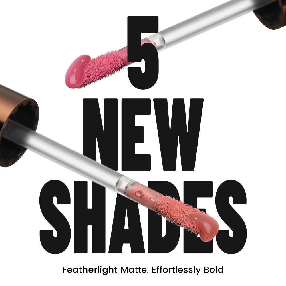 Pudaier Velvet Matte Liquid Lipstick | Waterproof & Transfer-Proof Lip Gloss | Long Lasting Lip Stain (5 Shades) | Kiss Proof, N