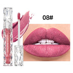 QIBEST Glitter Shimmer Liquid Lipstick High Quality Waterproof Lightweight Lip Gloss Lasting Lip Tint Makeup For Women Lip Stain