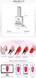 AS 6pcs Color Nail Gel Polish Kit Jelly Pink TPO FREE HEMA FREE Self Leveling Nude Natural Pink Nail Varnish Manicure Set