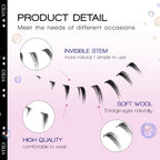 10Pairs Bottom Eyelashes Manga Lower Lashes Clear Band Wispy Small Flame Under Eye Lashes Korean Makeup Cosplay Tools