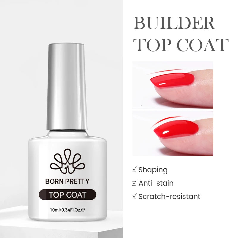 BORN PRETTY Milky White Jelly Nude Gel Nail Polish 10ml White Translucent Soak Off Gel Vernis Semi Permanent Need UV Light Cure