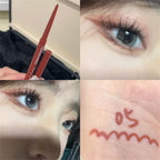 Matte Brighten Lying silkworm Eyeliner Gel Pen Waterproof Quick Drying Pink Brown Ultra fine Eye Shadow Pen Not-Smudge Makeup