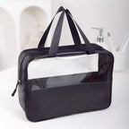 Portable Travel Wash Bag Female Transparent Waterproof Makeup Storage Pouch Large Capacity Cosmetic Organizer Pu Material