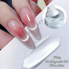 1-8pcs TC Flow Light White Cat Eye Gel Nail Polish Ultra Shine Soak Off UV Gel Mirror Glass Cat Magnet Gel Varnish Nail Supplies