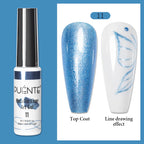 PUETNE 7.5ML Amber Moonlight Cat Magnetic Gel Nail Polish Winter Nails Jelly Glass Cat Eye Soak Off UV Semi-Permanent Varnish