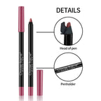 12 pcs Lip Liner Pencil Set Matte Lipliner Pencil Lipstick Waterproof Long Lasting Nude Contour Lipstick Pen Lip Tint Cosmetics