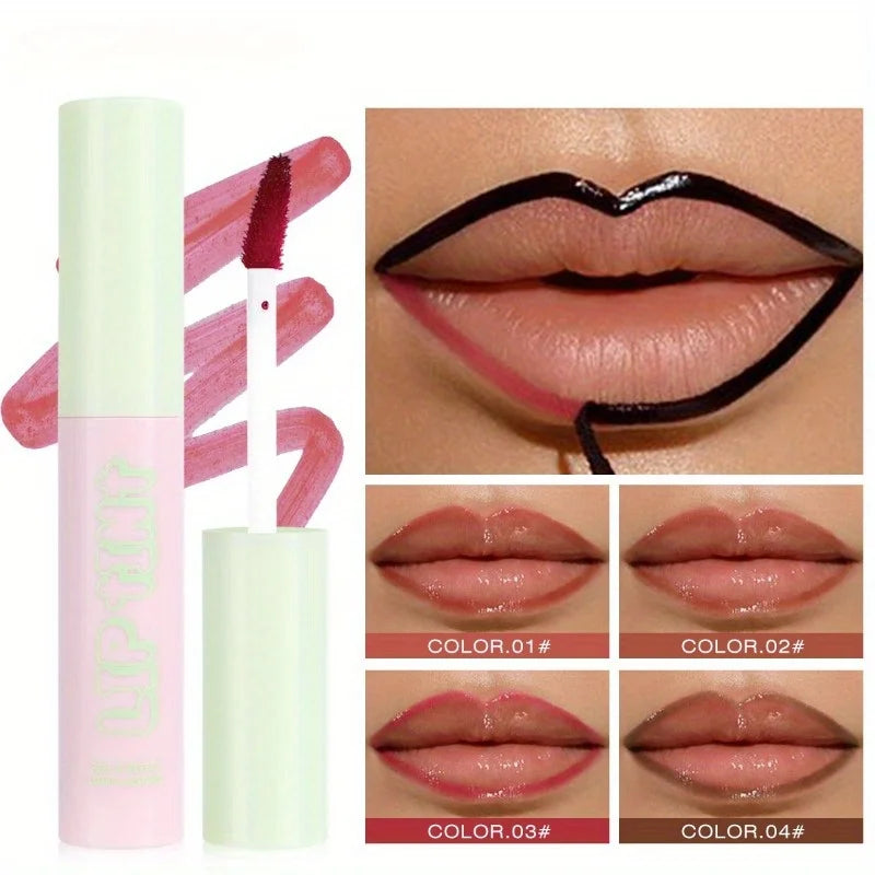 Rose Pink Peel Off Liquid Lipstick Waterproof Long Lasting LipGloss Matte Outline Contour Tattoo Lip Tear Pull LipLiner Cosmetic