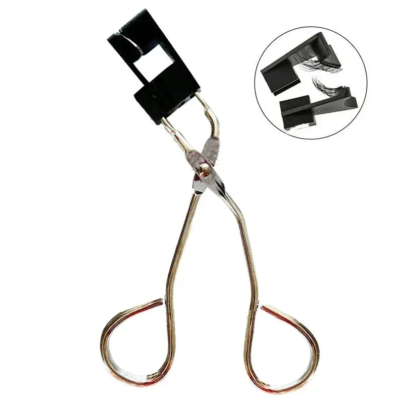 Portable Magnetic Eyelash Curler Clip Stainless Steel Magnetic Lashe Details Curling Applicator Natural Look Eyelash Makeup Tool