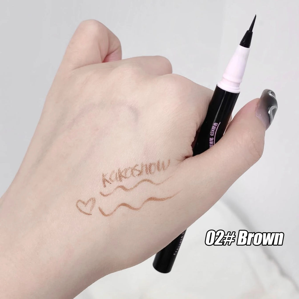 0.05mm Eyeliner Liquid Pen Matte Smooth Quick Dry Waterproof Ultra-thin Eyeliner Lower Eyelash Pen Non Smudging Korean Makeup
