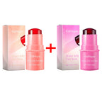 3-in-1 Milk Jelly Tint Facial Blusher Wand Moisturize Lasting Brightening Matte Rouge Cheek Contour Lipstick Stick Beauty Makeup