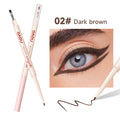 Double-Ended Gel Eyeliner Pen,(Pencil + Fine Angled Brush),Matte Finish & Shimmer,Long-Lasting,Quick-Drying, Waterproof