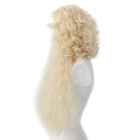 REEWES Christmas Santa Claus Beard Cosplay Wig Set Heat Resistant Synthetic Hair Carnival Halloween Party