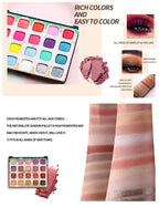 High Quality MISS ROSE 20 Colors Diamond Nude Eyeshadow Palette Make Up Pigment Silky-Smooth Matte Shimmer Eye Shadow Cosmetics