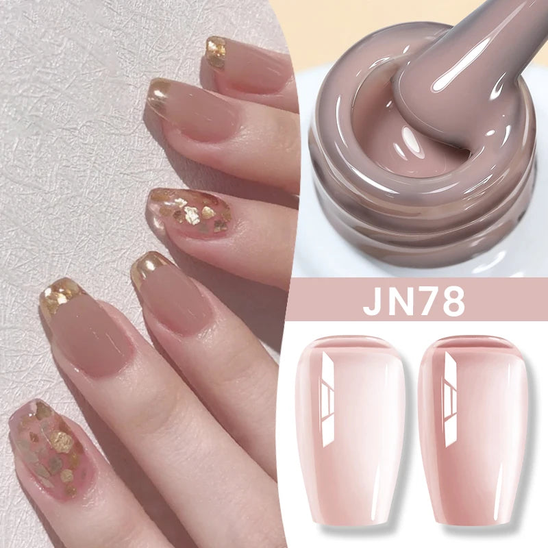 BORN PRETTY Milky White Jelly Nude Gel Nail Polish 10ml White Translucent Soak Off Gel Vernis Semi Permanent Need UV Light Cure