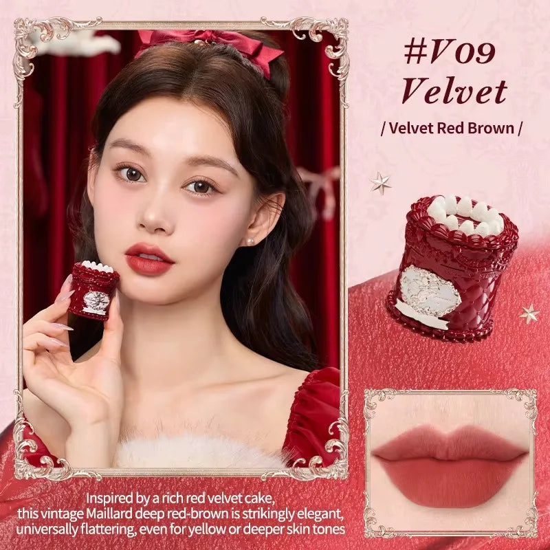 Flowerknows Strawberry Cupid Lipstick Cake Matte Velvet Lipgloss Lip Mud Makeup Korean Flower Know Lip Cream For Girls&Women