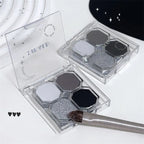Black Light Star 4-color Eye Shadow Plate Smoky Makeup Dark Black Dark Cement Plate Cross-border Brightening Makeup Cosmetics
