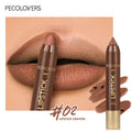 2In1 Matte Lipstick Pencil Waterproof Long Lasting Lip Brown Velvet Lip Liner Pen Lips Makeup Women Cosmetics