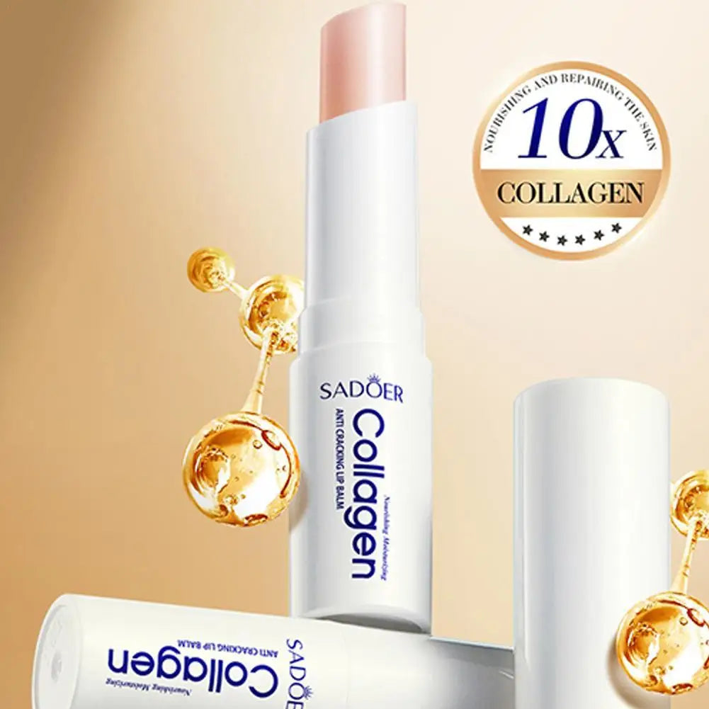 Nourish Lipstick Collagen Lip Balm Anti Cracking Moisturizing Natural Smoothing Lip Lines Makeup Lipstick Repair Lip Care Cream
