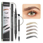 Curved Eyebrow Pen - Eyebrow Pencil, Brow Pencil 2-in-1 Dual-Ended Microblading Eyebrow Pen