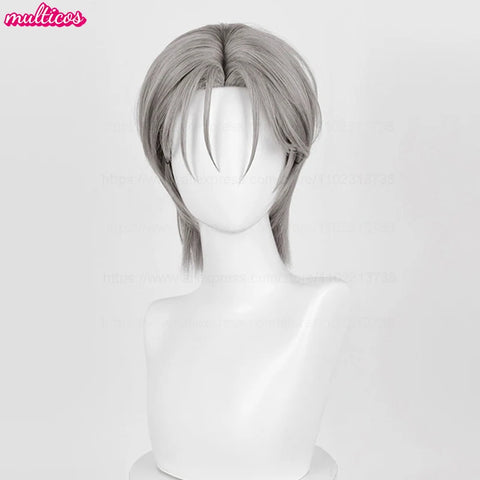 Till Cosplay Wig Alien Stage Cosplay Silver Grey Heat Resistant Hair Stage Show Conmic-Con Christmas Holloween Anime Wigs