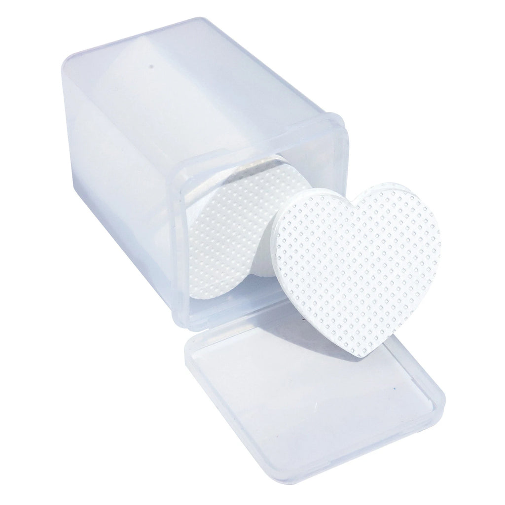 200Pcs Lint Free Nail Wipes Nail Polish Remover Cotton Pad, Heart Shape UV Gel Makeup Cleaning Tools