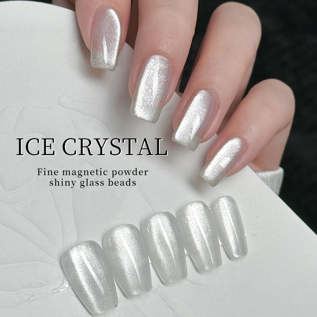 XEIJAYI 3pcs 15ml White Plain water cat's eye Magnetic Gel Nail Polish - Ultra Shine, Quick-Dry, Soak-Off UV/LED Varnish for Stu