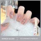 Silver/Gold Metal Gel Metallic Nail Polish Chrome 3D Metal Painted Gel Polish 5ml Liquid Mirror Effect Glossy Shine Manicure