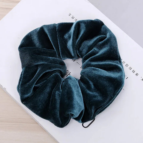 10/6/1pc Accesorios para el cabello chouchou cheveux femme hair scrunchies headband women ties velvet solid color Black set pack