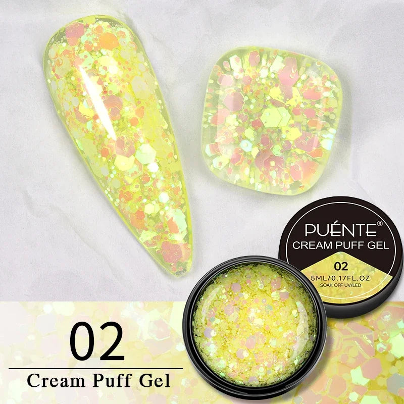 PUENTE 5ml Metallic Painting Liner Gel Polish Bright Mirror Effect Semi-Permanent UV Nail Varnish For Stunning French Nail Art