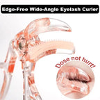 Portable Wide-Angle Eyelash Clip Lasting Eyelash Curler With Frameless Toothed Comb Professional Curling Eye Makeup Tool