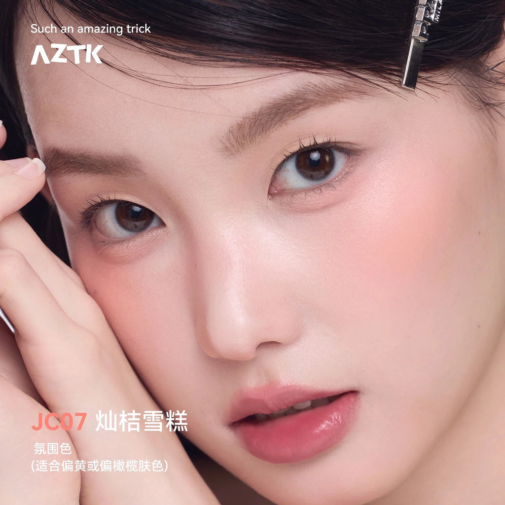 AZTK Blush Designer Color Face Makeup Blusher Natural Longlasting Muddy Cheek Rouge Water Glossy Moisturizer Liquid Blush Cream