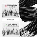 Waterproof Metallic Tube Mascara Black Silk Fiber Long Curling Non-Clumping Eyelash Extensions Spiral Makeup for Eyes