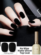 RSNAIL 10g Velvet Matte Top Coat Gel Nail Polish UV Gel Soak Off Semi-Permanent Varnish Clear Matte Top Coat Nail Art Lacquer