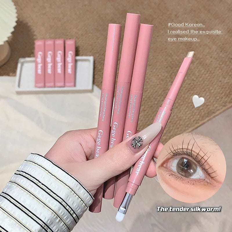 Bicolor Under Eye Pencil 2 In 1 Brightening Highlighter Nude Pink Shadow Stick Aegyo Sal Lying Silkworm Eeyshadow Lash Makeup